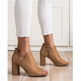 Spring Open Toe VINCEZA støvler beige brun 1