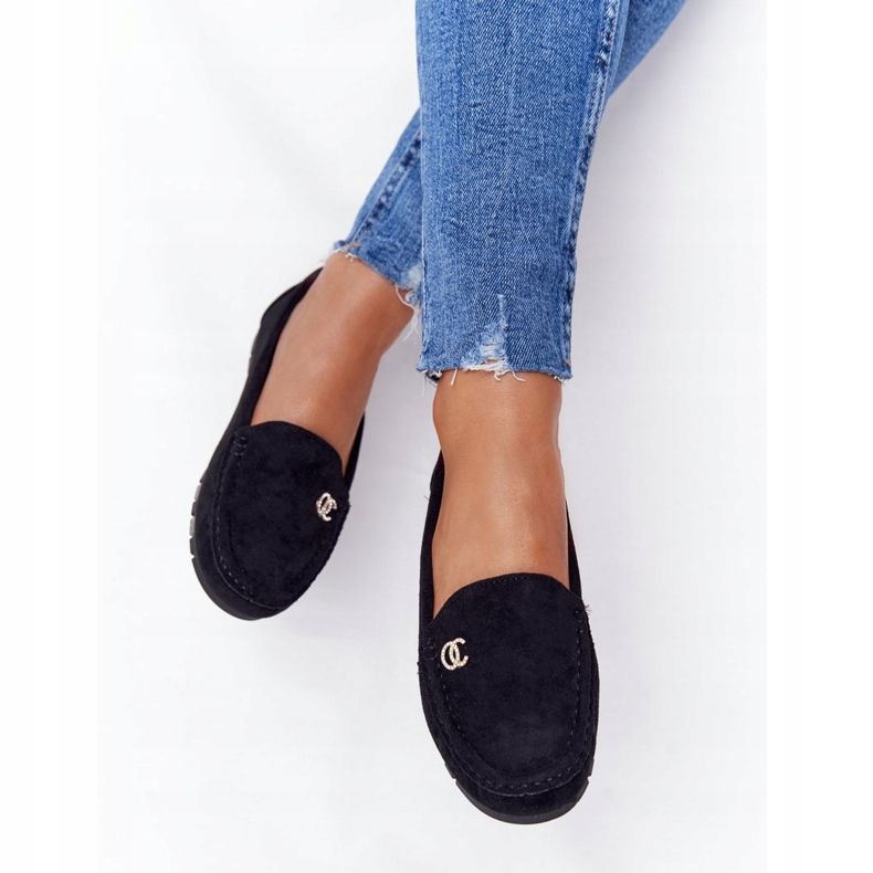 PS1 Kvinder sorte ruskind loafers Madelyn 2