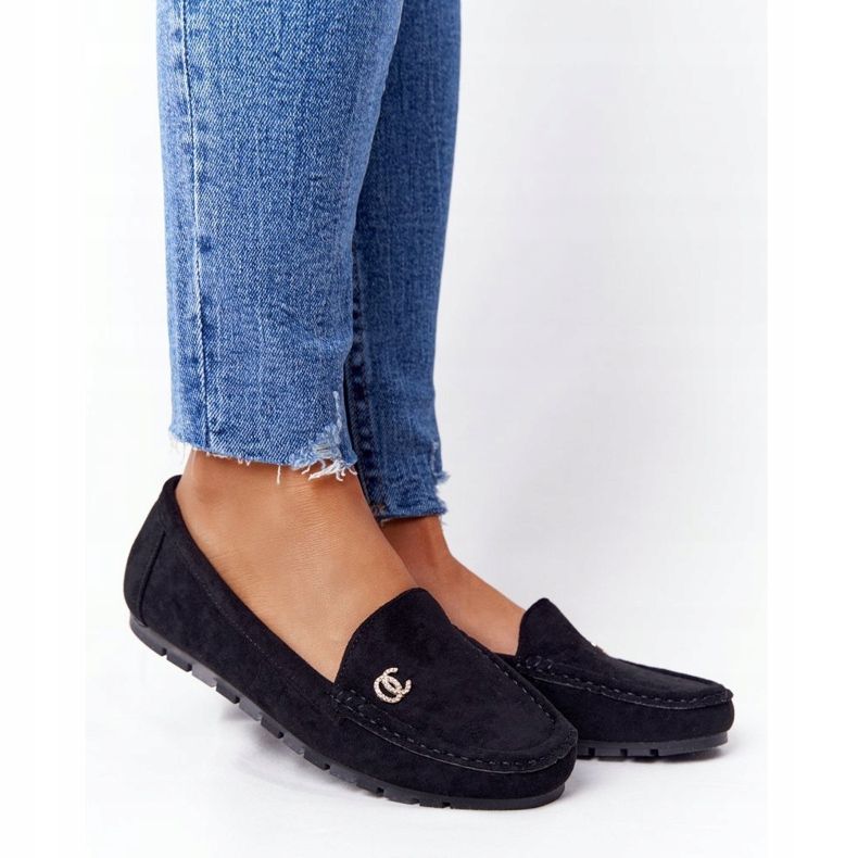 PS1 Kvinder sorte ruskind loafers Madelyn 1