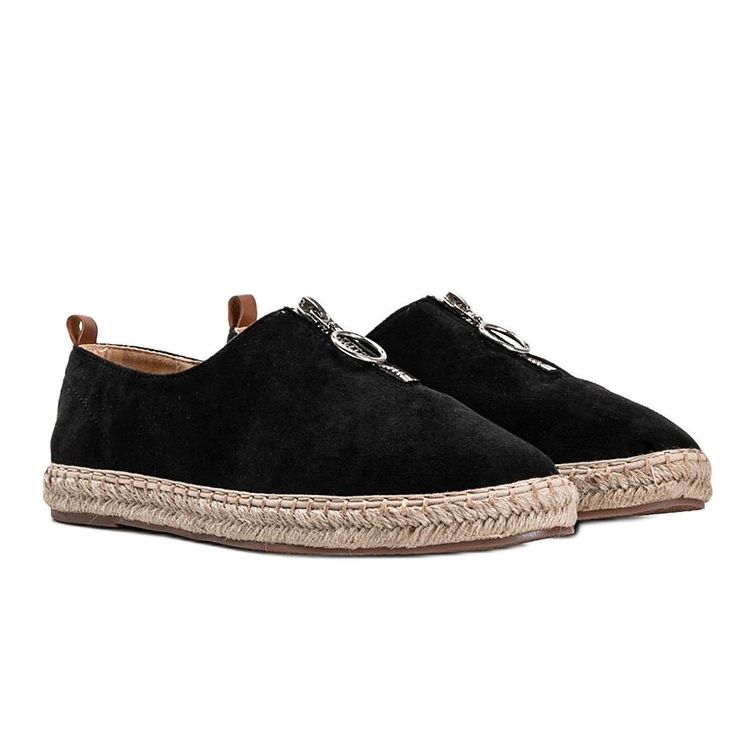 Sorte espadriller med Jaiden lynlås 1