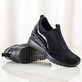 VINCEZA Slip On Sko sort 1