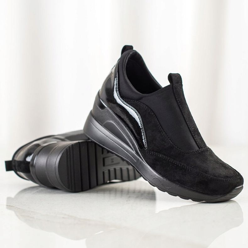 VINCEZA Slip On Sko sort 1