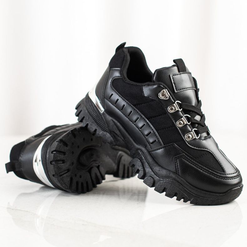 SHELOVET Sorte sneakers 1