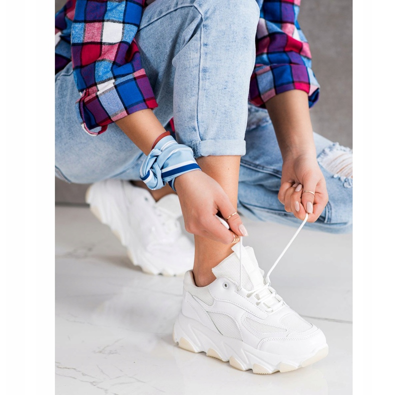 Bella Paris Sneakers på platformen hvid 1