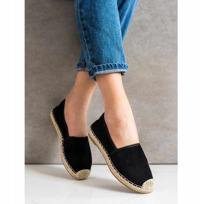 Kayla Let åbent Espadrilles sort 1