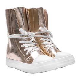 Fatima guldhøje sneakers gylden 1