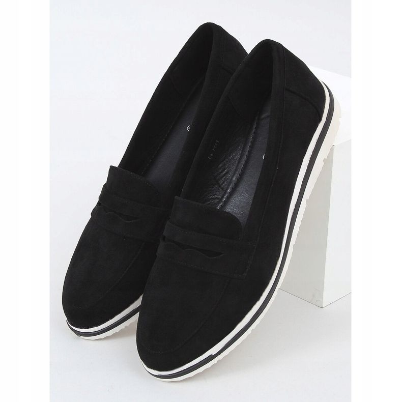 Sort 1151 Sorte højhælede loafers 1