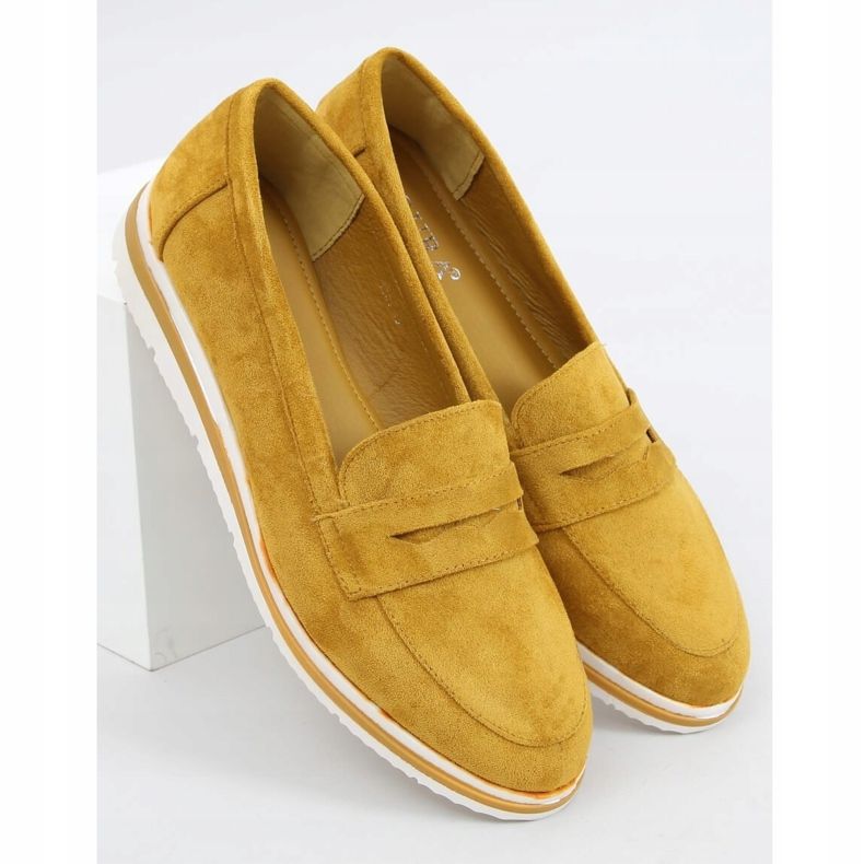 Højsålede loafers sennep 1151 Gul 1