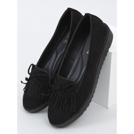 Sorte loafers med frynser 6429 Sort 1