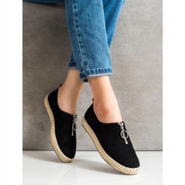 Cm Paris Sort Espadrilles med lynlås beige 1