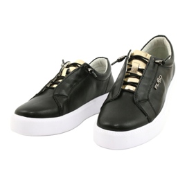 Filippo Stilfulde sorte lædersneakers DP2041/21 BK Sort 1