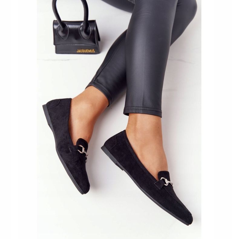 Loafers til kvinder Sergio Leone MK711 ruskind sort 1