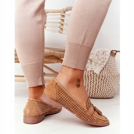 Openwork Loafers Sergio Leone MK735 Camel brun flerfarvet 1