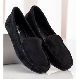 SHELOVET Sort ruskind loafers 2