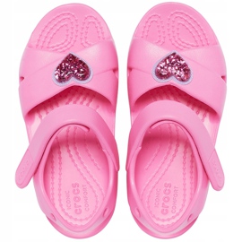 Crocs børnesandaler Classic Cross Strap Charm pink 206947 669 lyserød 1