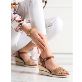 Evento Lette flettede sandaler beige brun 2