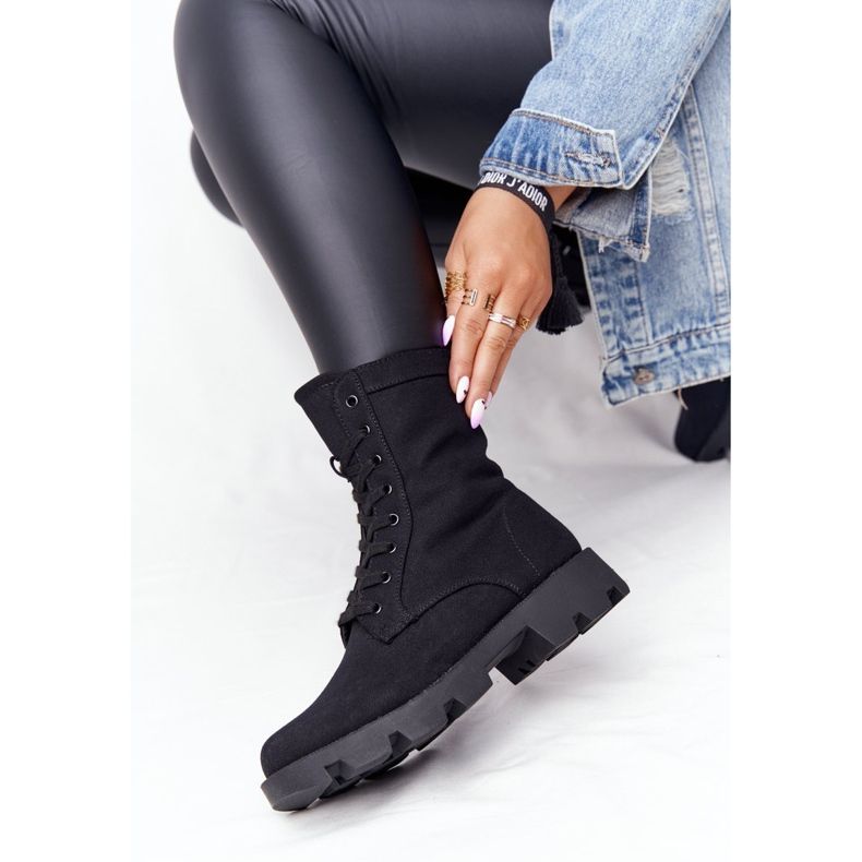 Dame Støvler Arbejdere Sort Haley 99-117 BLK 2