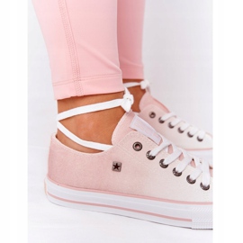 Kvinders sneakers Big Star HH274127 Ombre Pink hvid lyserød 4