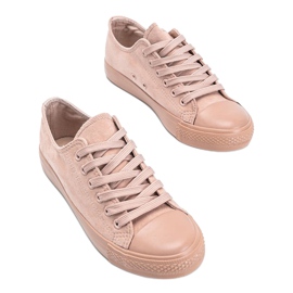 Mara pink eco-ruskind sneakers lyserød 2