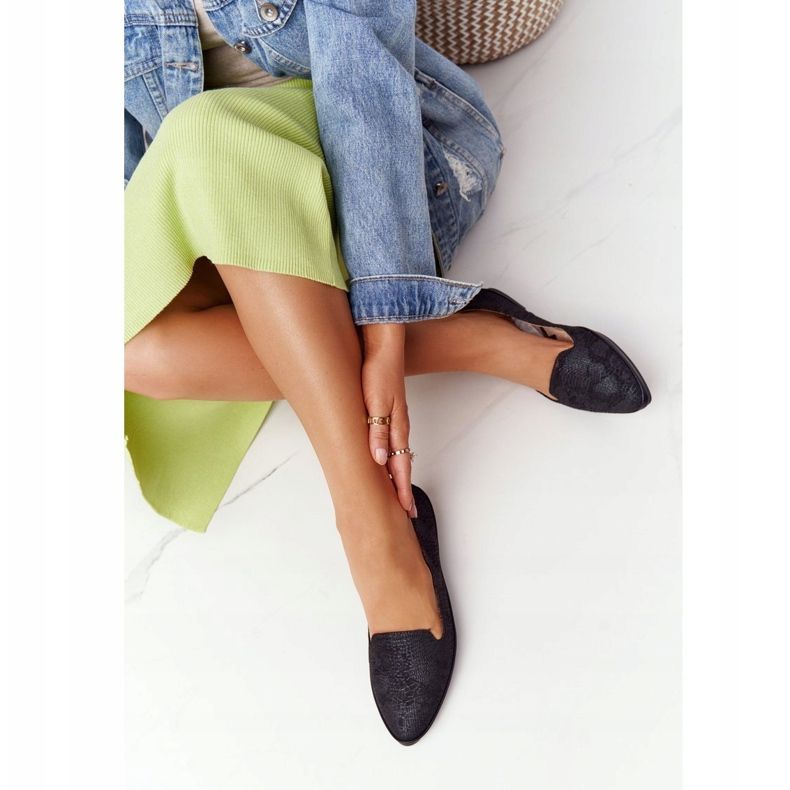 Loafers til kvinder Sergio Leone MK700 ruskind sort 1