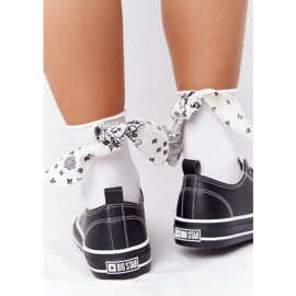 Kvinders lædersneakers Big Star HH274145 sort 2