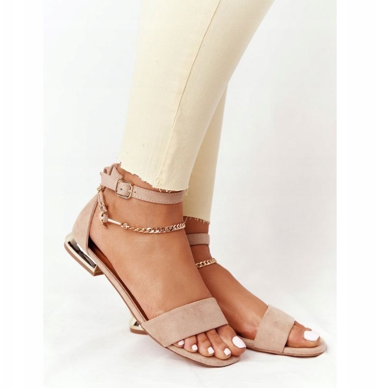 Sandaler på guldhæl Vinceza 21-17119 Beige gylden 2