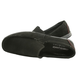 Mario Pala Mænds loafers 763 sort ruskind 4