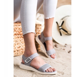 Evento Komfortable sandaler med velcro 20SD88-2022 grå 2