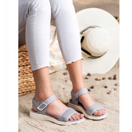 Evento Komfortable sandaler med velcro 20SD88-2022 grå 1