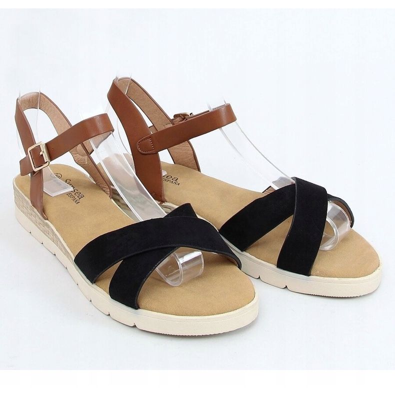 Sorte damesandaler 1031-15 Sort brun 1