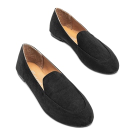 Sorte loafers i øko ruskind fra Devyn 1