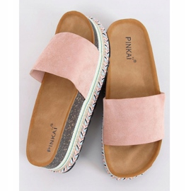 Lyserøde kork tøfler LS015 Pink 1