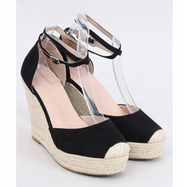 Sort Espadrilles på en kilhæl 3010 Sort 1
