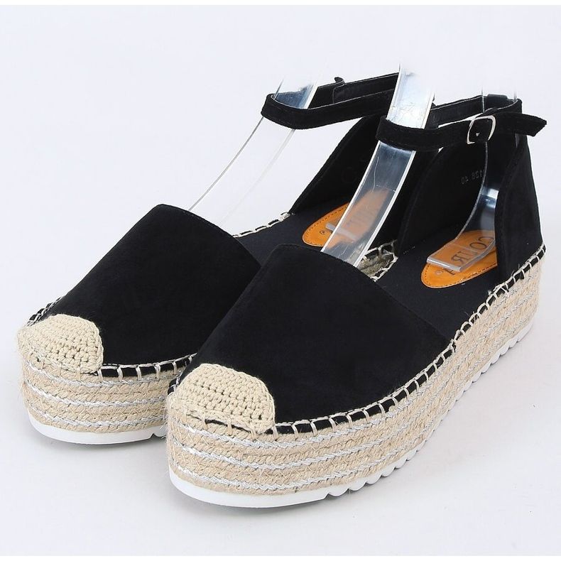Espadrilles sorte sandaler 2138 Sort 1