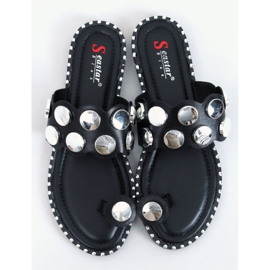 Sort SK78P Sorte flip-flops sølv 1