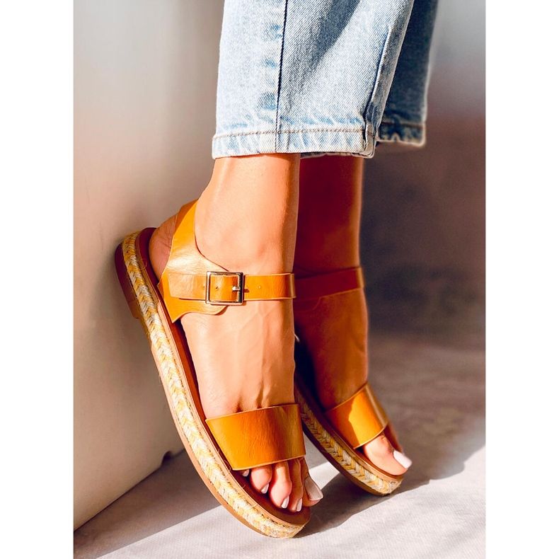 Sandaler espadrilles honning TH005 Gul 2