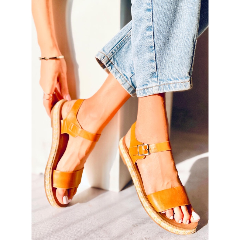 Sandaler espadrilles honning TH005 Gul 1