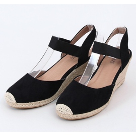 Sort Espadrilles på kiler 9R50 Sort 1