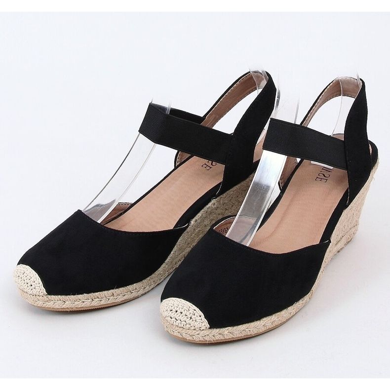 Sort Espadrilles på kiler 9R50 Sort 1