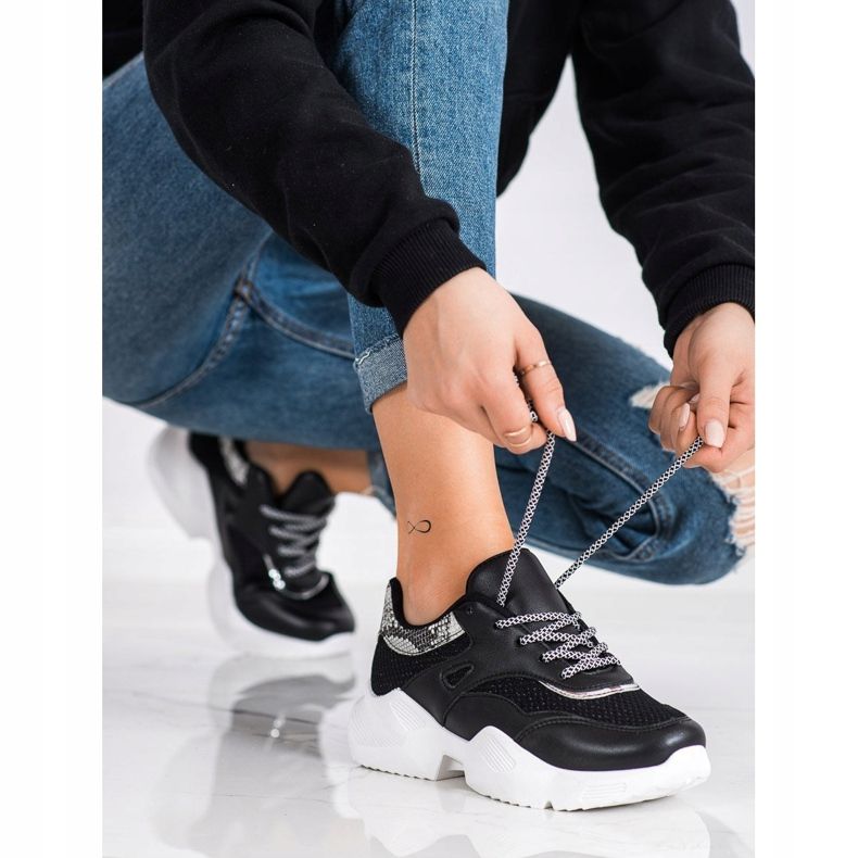 SHELOVET Sort Snake Print Sneakers 2