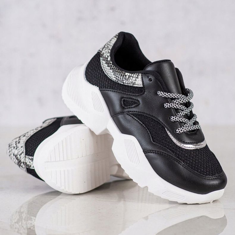 SHELOVET Sort Snake Print Sneakers 1