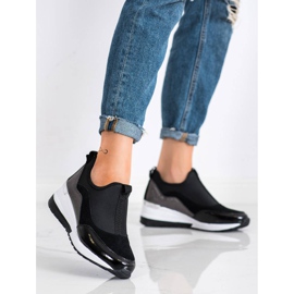 Goodin Wedge sneakers i læder sort 1