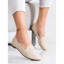 Nio Nio Beige loafers med øko -læder 1