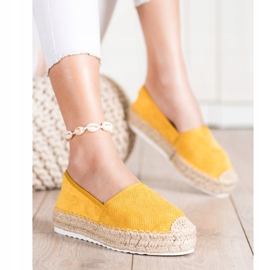 Seastar Åbent espadrilles med ruskind gul 2