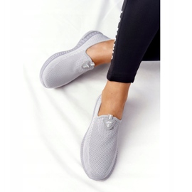 PS1 Kvinders sportssko Slip-on Grey Vær elastisk grå 2
