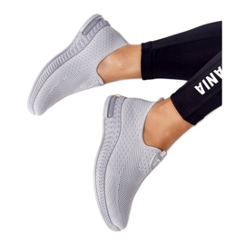 PS1 Kvinders sportssko Slip-on Grey Vær elastisk grå 1