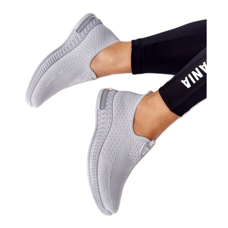 PS1 Kvinders sportssko Slip-on Grey Vær elastisk grå 1