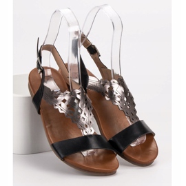 Kylie Stilfulde flade sandaler sort 1