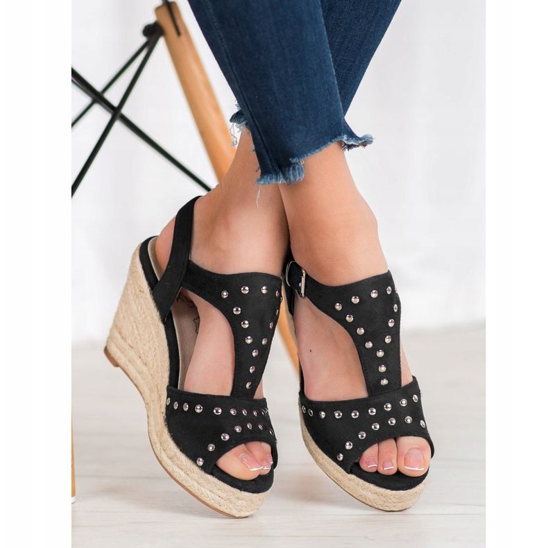 Kylie Sandaler med strass sort 2