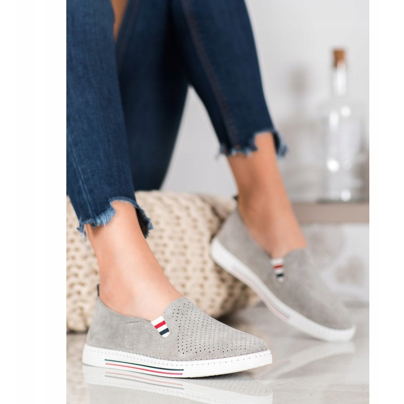 Filippo Grå læder sneakers 2